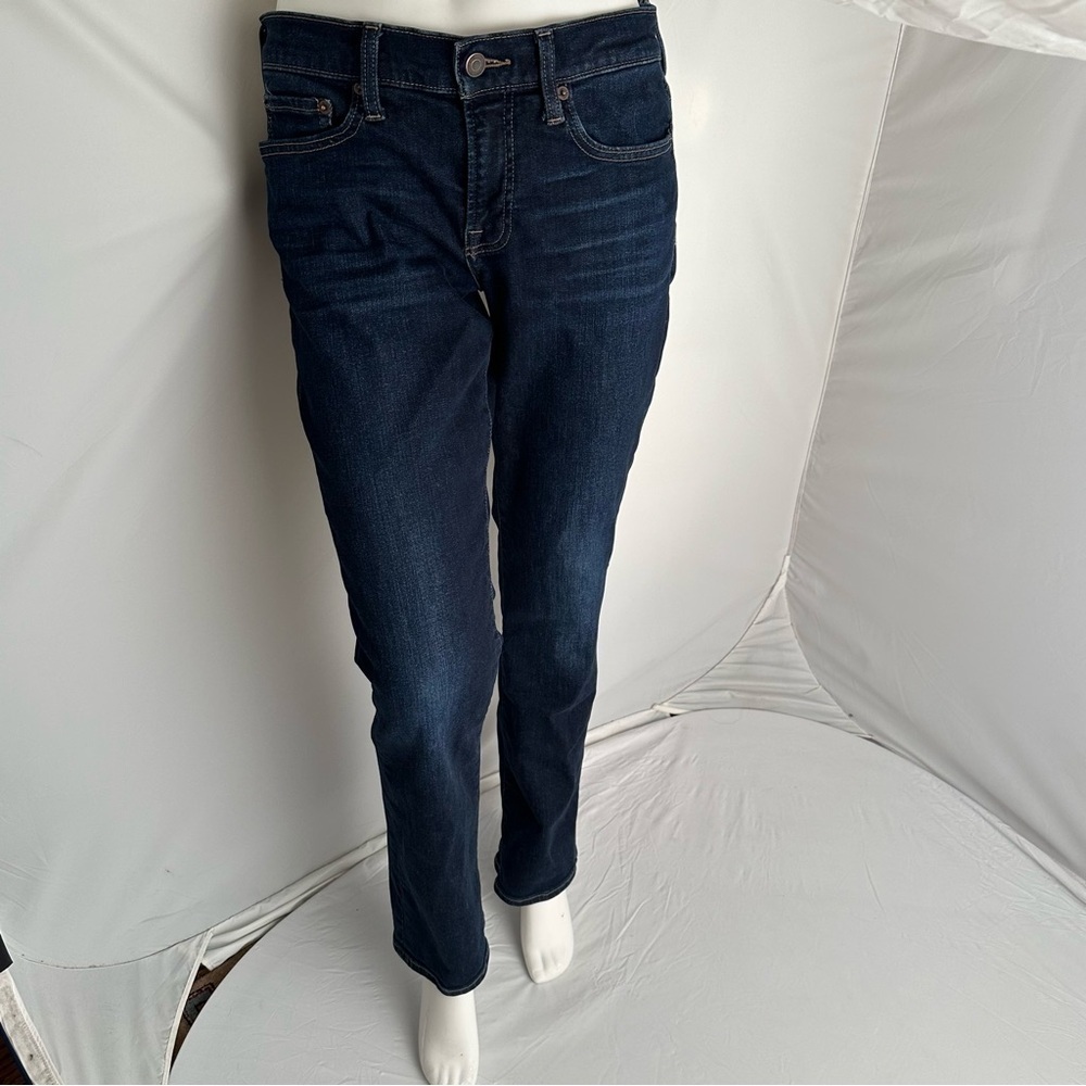 Lucky Brand mid rise sweet straight dark rinse blue jeans - Picture 2 of 14